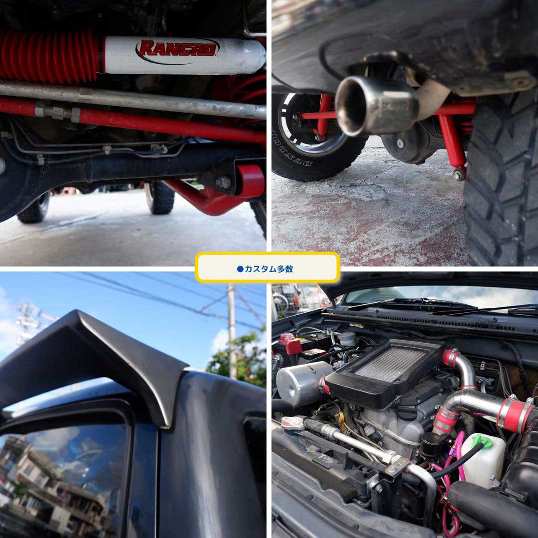 ジムニー 660 クロスアドベンチャー 4WD 本土中古・修復なしのカスタムジムニーが二年保証で安心して乗れます