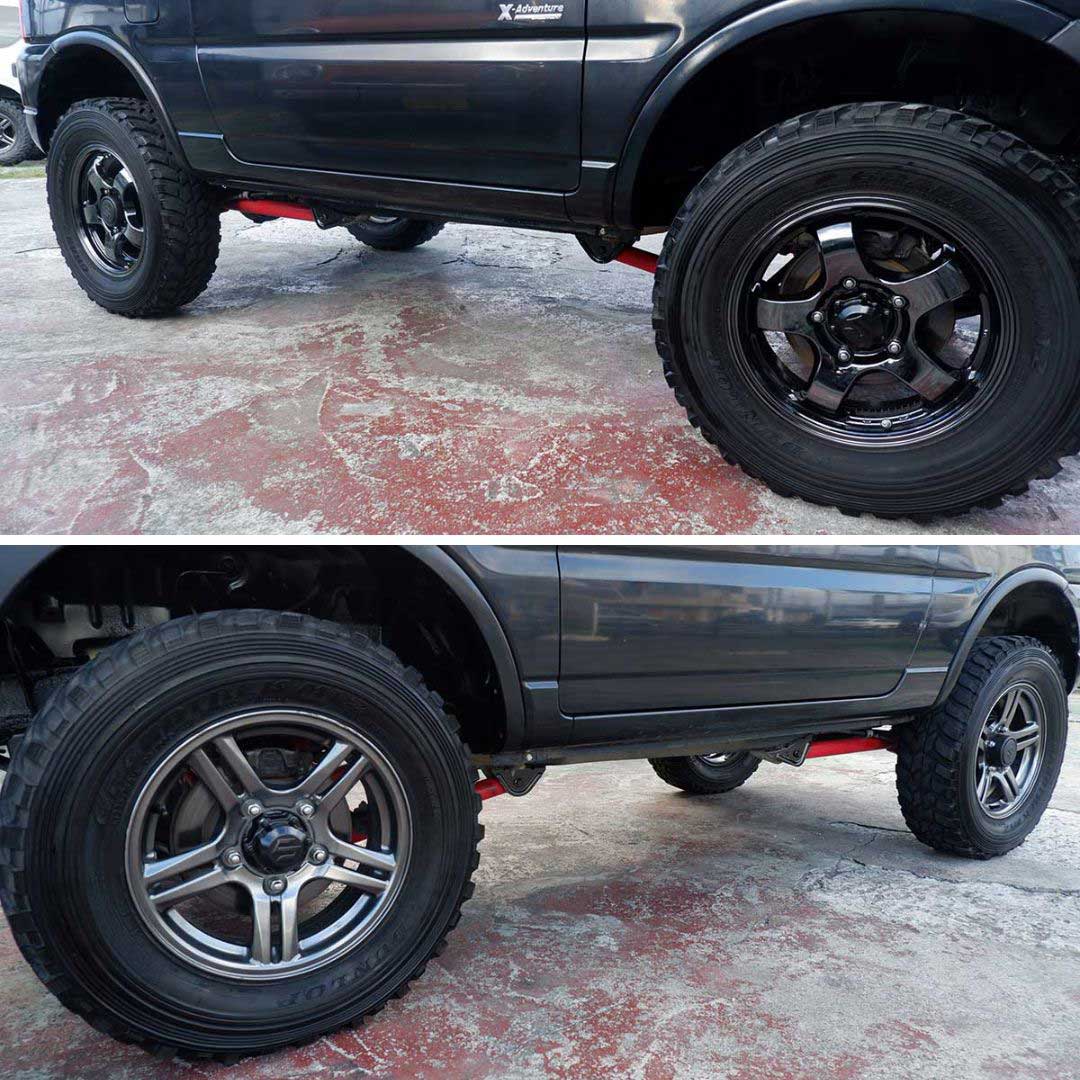 ジムニー 660 クロスアドベンチャー 4WD 本土中古・修復なしのカスタムジムニーが二年保証で安心して乗れます
