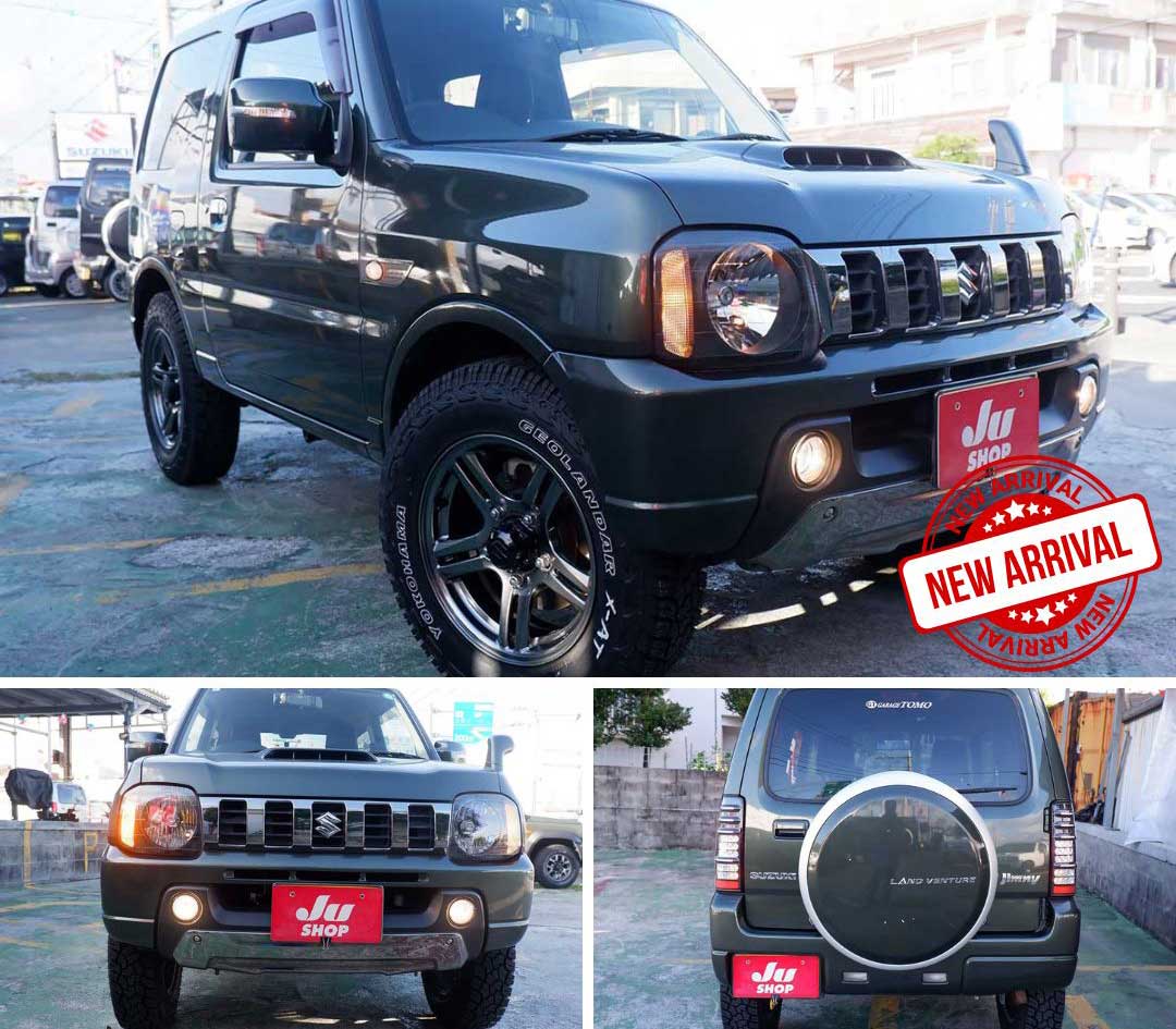 ジムニー 660 ランドベンチャー 4WD 本土中古・修復なし・評価4・新品ヨコハマX-AT タイヤ・2年保証にアップグレードできます!