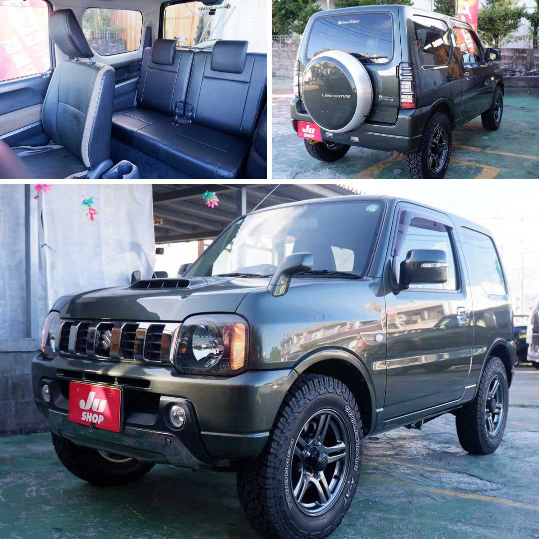 ジムニー 660 ランドベンチャー 4WD 本土中古・修復なし・評価4・新品ヨコハマX-AT タイヤ・2年保証にアップグレードできます!