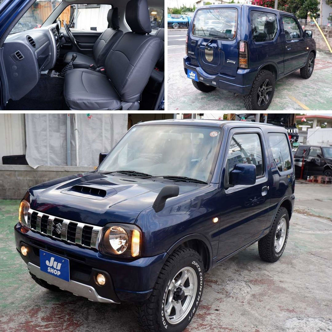スズキ ジムニー 660 XG 4WD ビッグインテ―クの後期型ジムニー本土中古・アルミホイール・タイヤ・テールランプ・クラッツイオシートカバー