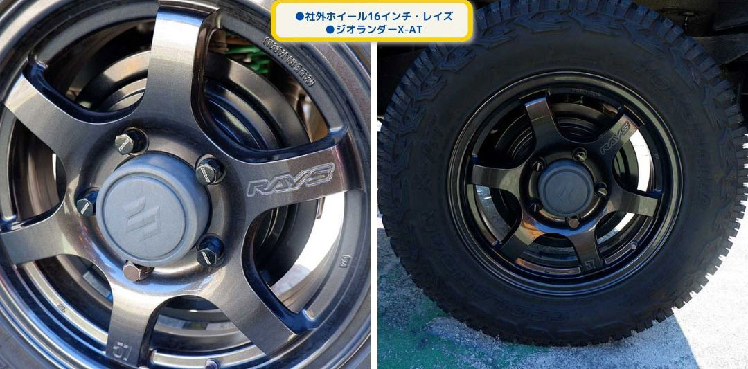 ●社外ホイール16インチ・レイズ
●ジオランダーX-AT
