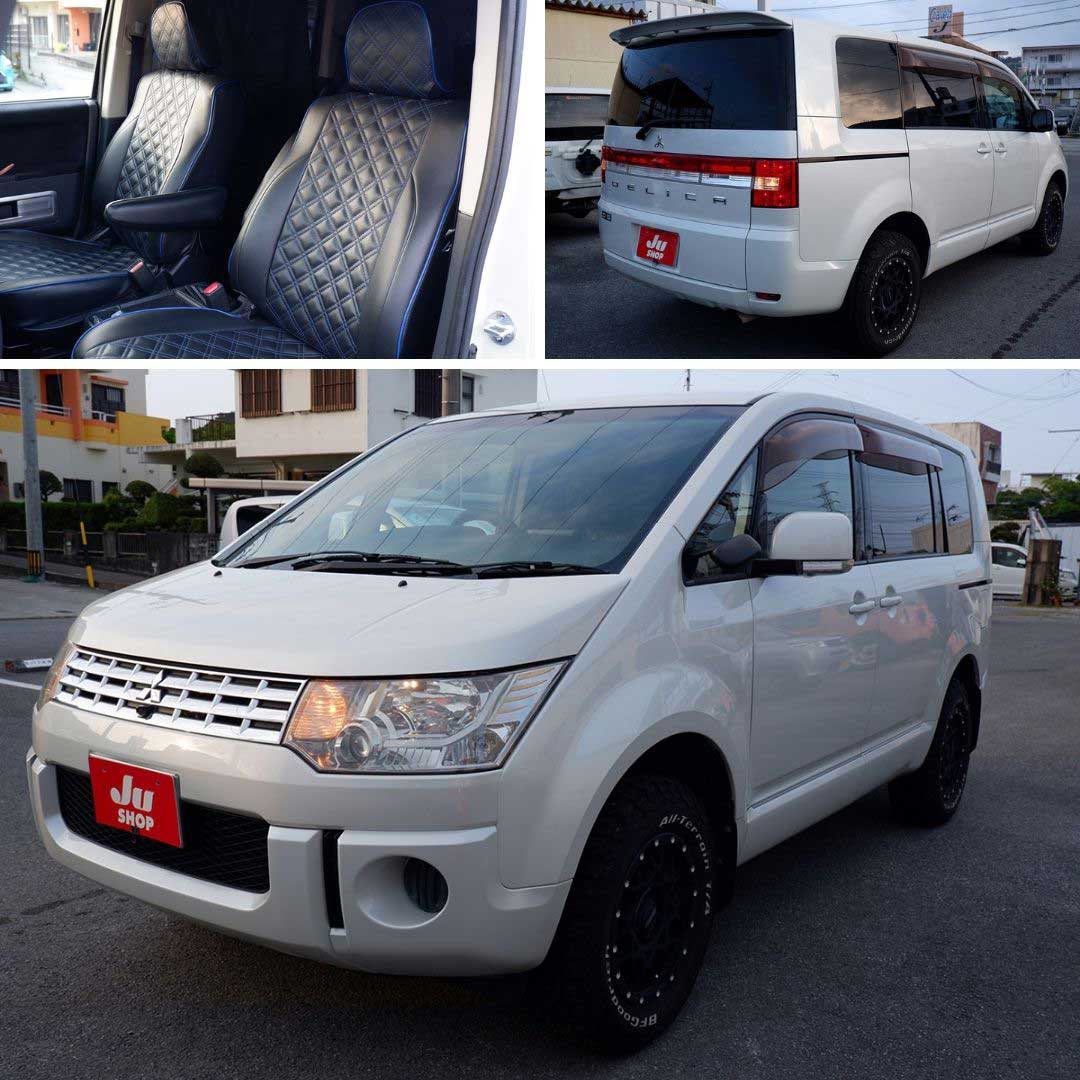 三菱 デリカD：5 2.4 C2 G 委託販売・カスタム車両・リフトアップ・レイズホイール・ATタイヤ・両側パワスラ・ゲート・キーフリー
