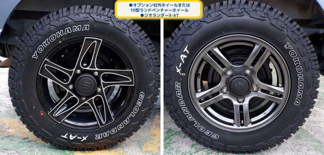●オプション社外ホイールまたは
10型ランドベンチャーホイール
●ジオランダーX-AT