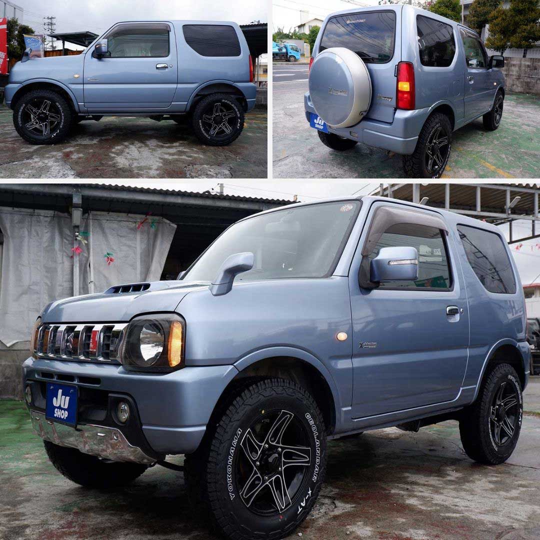 ジムニー 660 クロスアドベンチャー 4WD 毎回すぐに契約いただいているブリーズブルーのXアドベンチャーAT 車です。気になる方はお早に！