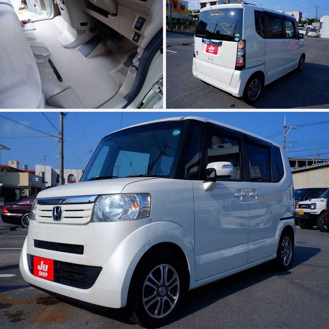 ホンダ N-BOX 660 G Lパッケージ 本土中古・修復なし評価4・左パワースライドドア・純正アルミ・新品タイヤ・キレイなNBOXが好きです
