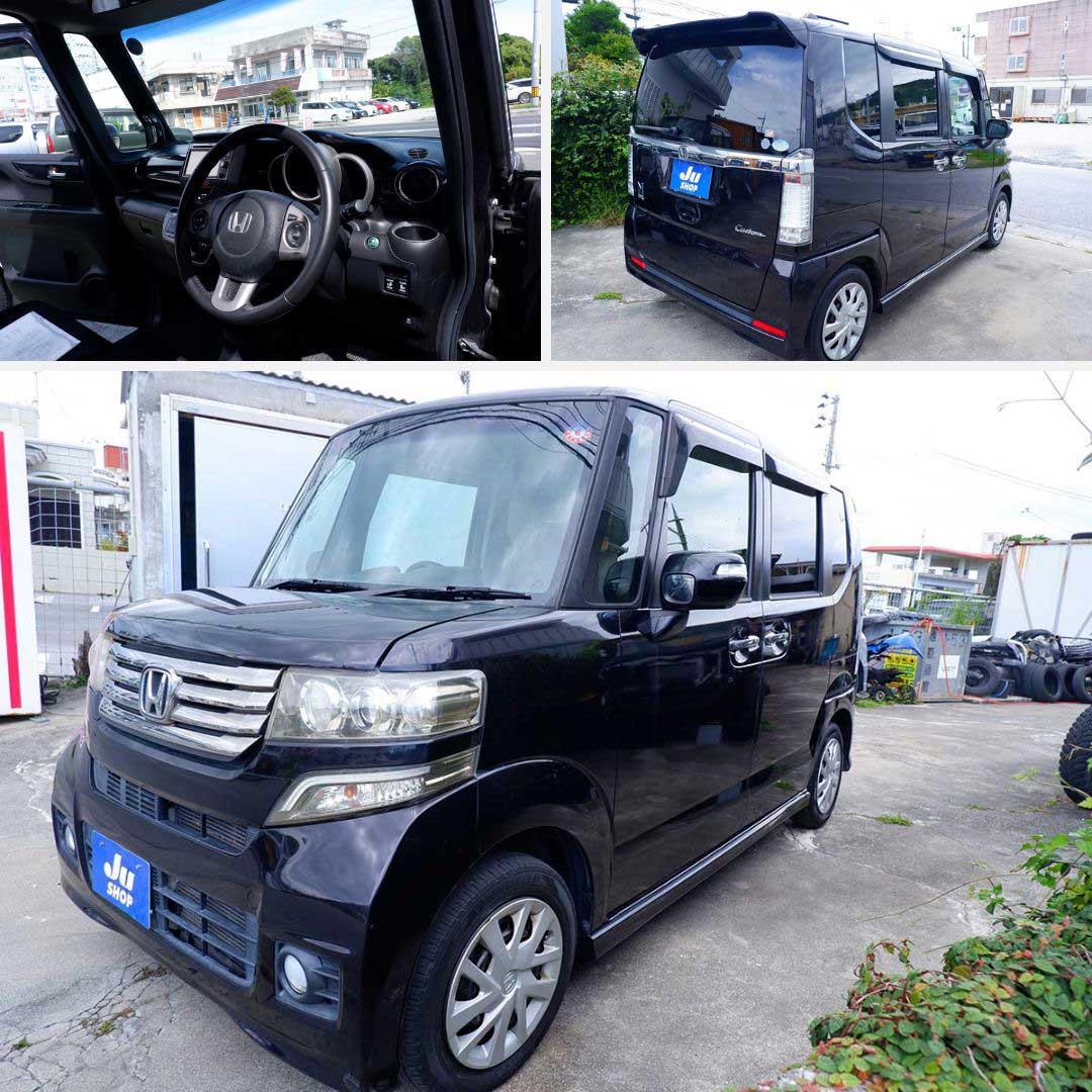 ホンダ N-BOX 660 カスタムG ターボパッケージ 修復なし評価3・左右パワースライドドア・ターボ・パドルシフト・プッシュスタート・サビ凹みあり
