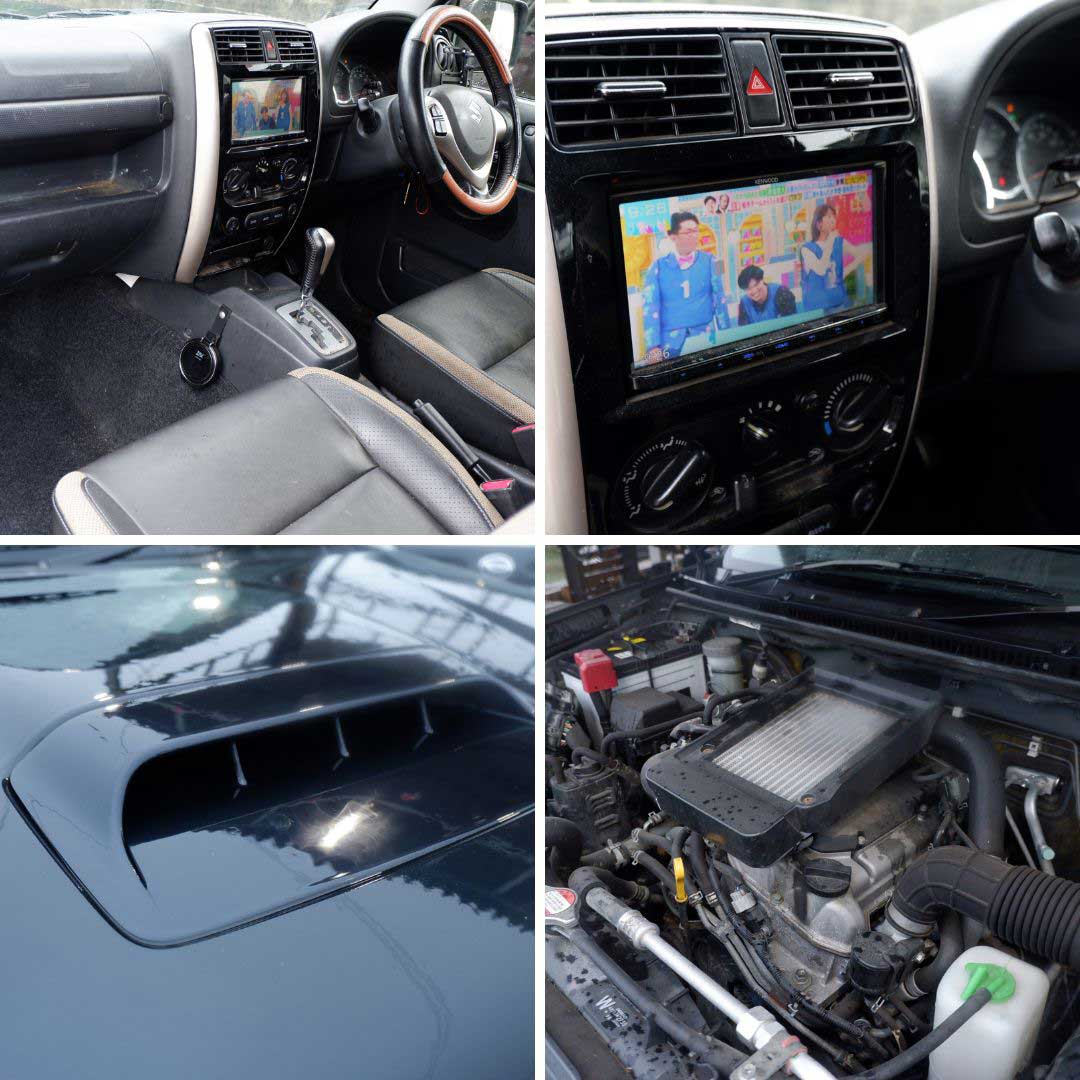 スズキ ジムニー 660 ランドベンチャー 4WD 人気のランドベンチャー黒AT 車。本土仕入れ・修復なし・ナビテレビ・

