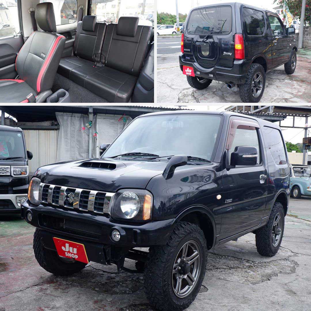 スズキ ジムニー 660 クロスアドベンチャー 4WD 人気のブラックXアドベンチャーマニュアル車！リフトアップやツイーターなど、音にも走りにも拘ったジムニ
