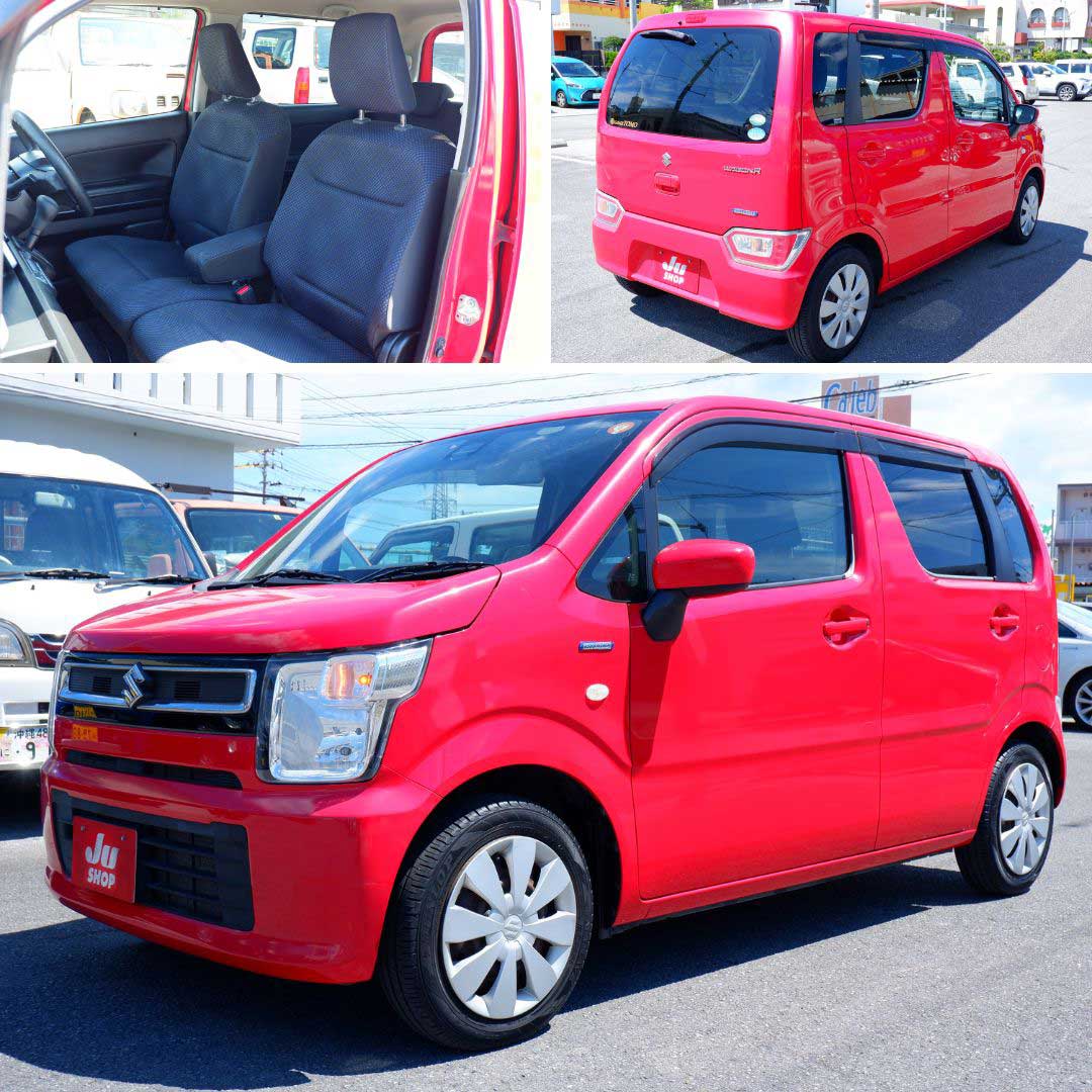 スズキ ワゴンR 660 ハイブリッド FX セーフティパッケージ装着車 本土仕入れ・修復なし評価3.5・ヘッドアップディスプレイ・プッシュスタート・大画面ナビ・フルセグ