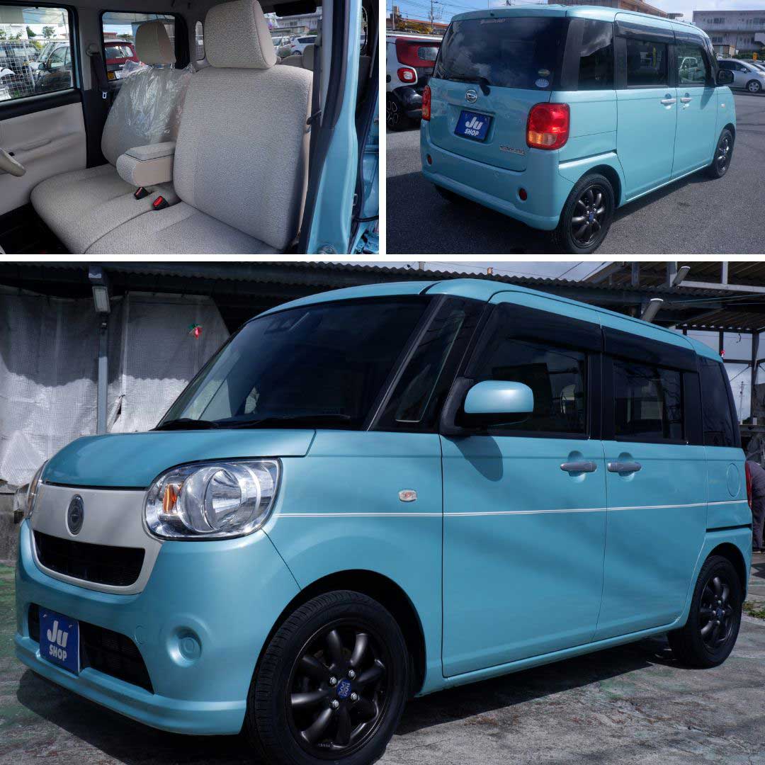ダイハツ ムーヴキャンバス 660 L SAⅢ 本土仕入れ・修復なしカスタムキャンバス　１５インチミニライトアルミ・新品タイヤ・ヘアライン