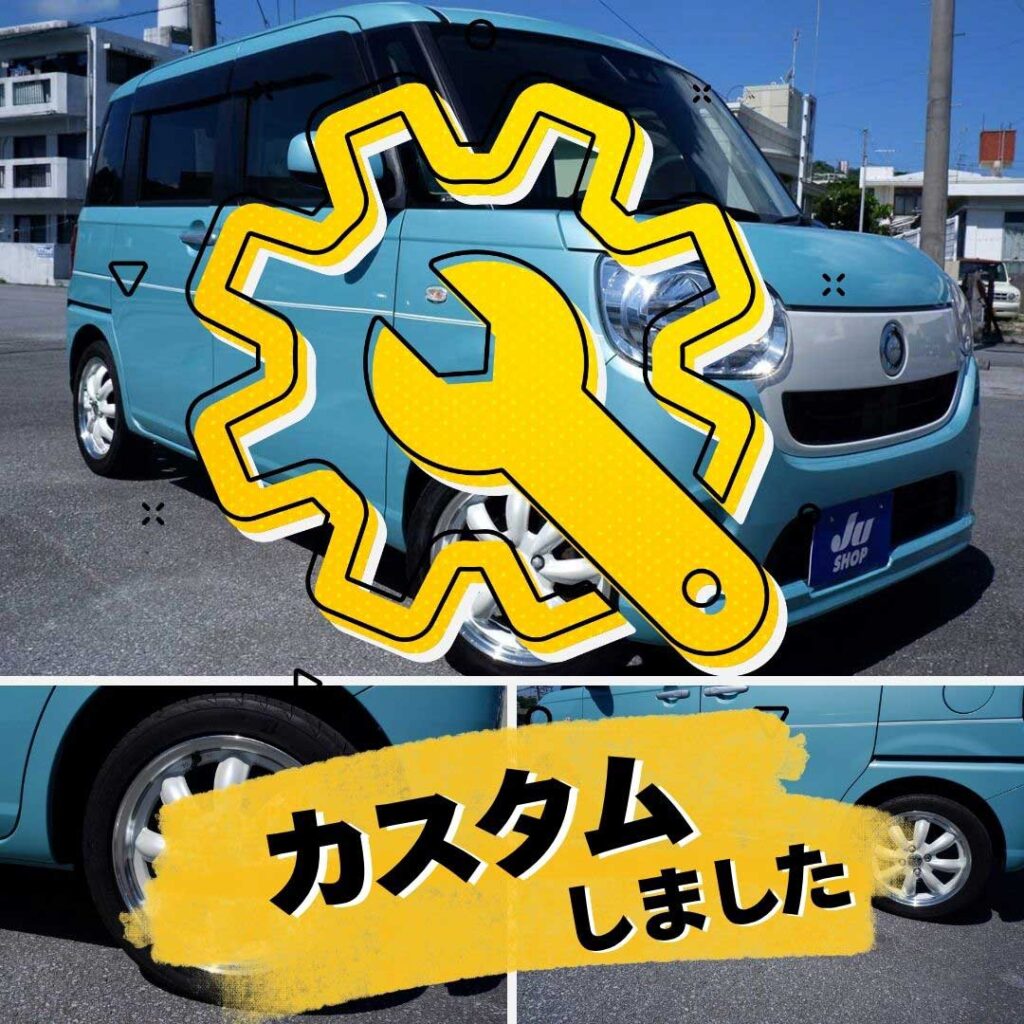 ダイハツ ムーヴキャンバス 660 L SAⅢ 本土仕入れ・修復なしカスタムキャンバス 15インチ社外アルミ・新品タイヤ・ヘアライン