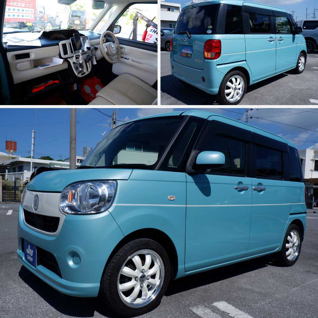 ダイハツ ムーヴキャンバス 660 L SAⅢ 本土仕入れ・修復なしカスタムキャンバス 15インチ社外アルミ・新品タイヤ・ディスプレイオーディオ